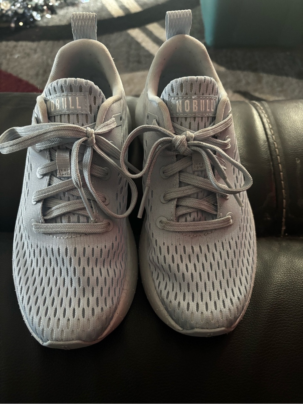 NOBULL Womens 8.5 Light blue/Gray Mesh Sneakers